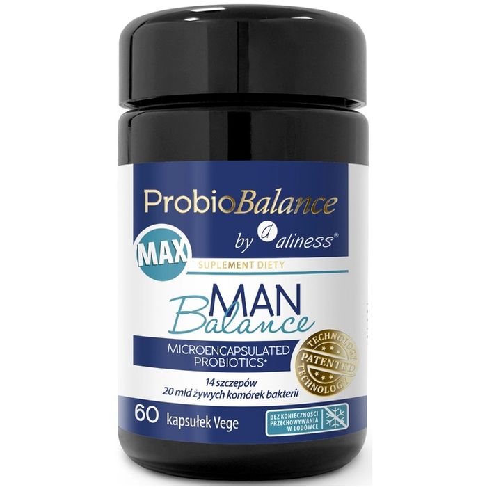 aliness probiobalance max probiotyk dla mężczyzn 20 mld 13 szczepów 60 kaps