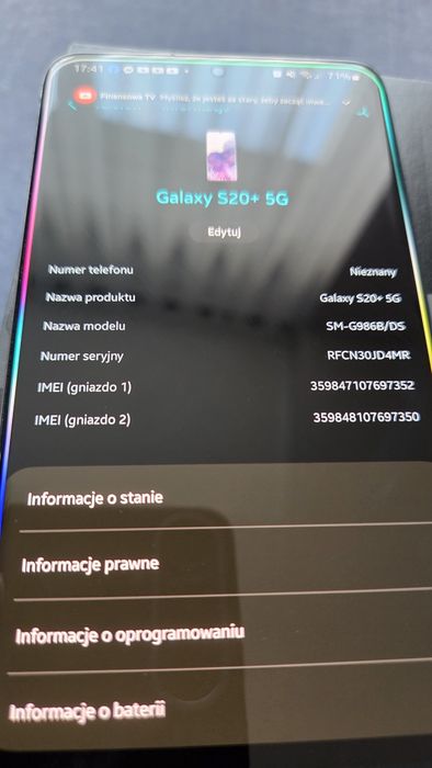 IDEALNY Samsung S20± / S20 Plus 5G/128GB/12GB RAM, Cosmic Gray - Szary