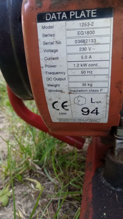 Agregat prądotwórczy generac eg 1800