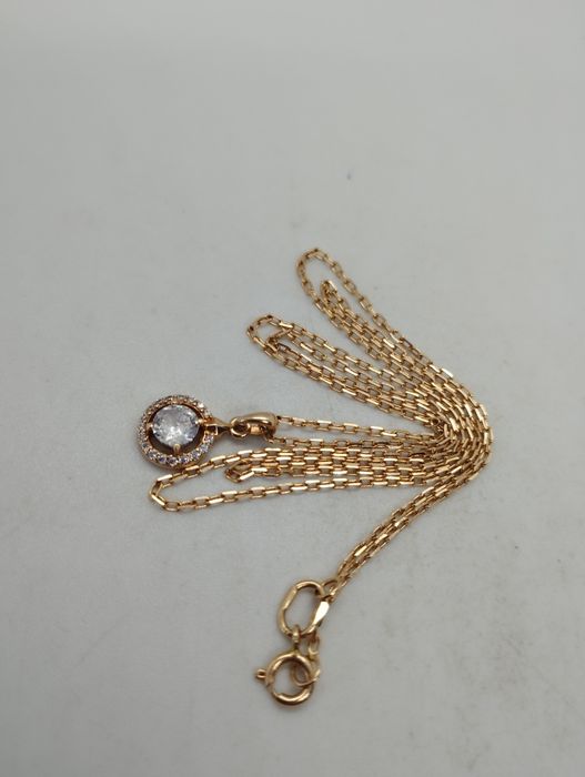 Золотая цепочка с кулончиком 50 см 3.16 грамма