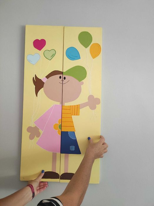 Hand-painted Canvas Painting, Rustic Workshop, Black Cat64739755268098120