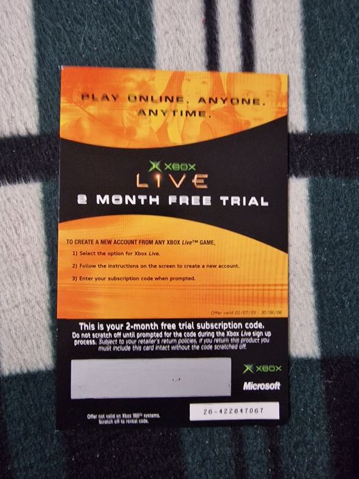 Karta Xbox Live 2 miesiące 2005