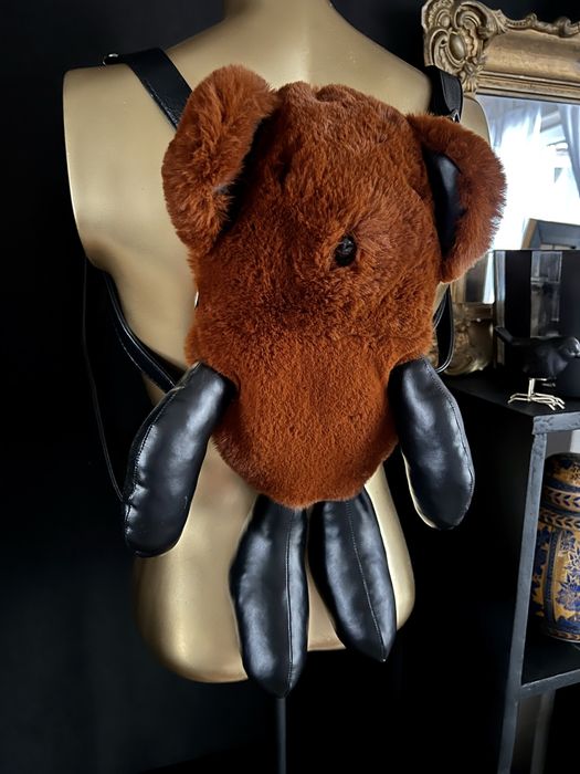 Przepiękny plecak  miś wspaniały unikat futro futrzany