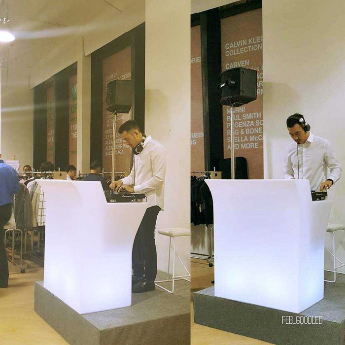 Balcão com iluminação rgb