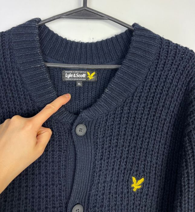 Śliczny Kardigan Sweter Lyle & Scott Wool Modal