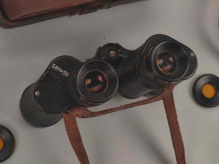 Бинокль Б 8х30 М Армейский (КОМЗ) 1980х (Списание) (Сетка) СССР