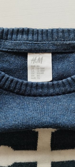 Swetr h&m 86 cm z kotwicą