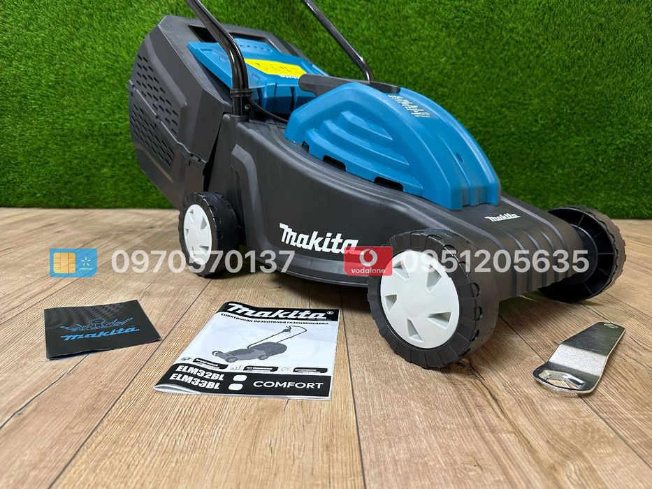 Мережева Газонокосарка Makita ELM33BL 35л Висота косіння 25, 40, 52 мм