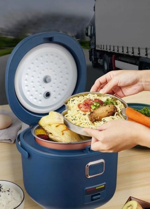 RYŻOWAR samochodowy 2L MULTICOOKER turystyczny 12V 24V TIR bus LCD tim