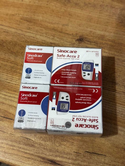 Набір глюкометр Sinocare Safe-Accu 2 + смужки + ланцети