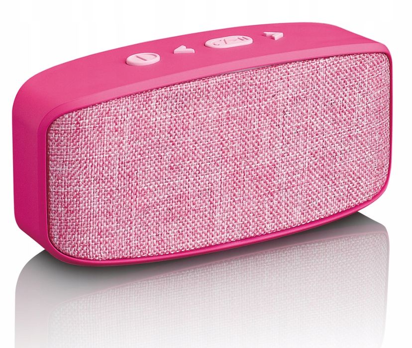 Głośnik przenośny BLUETOOTH o mocy wyjściowej 3W i pasek Różowy
