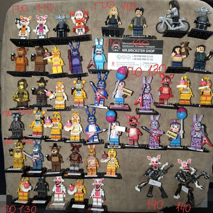 Аниме фигурки Лего Lego ФНАФ Клинок Ван Пис Наруто Очень Странные Дела