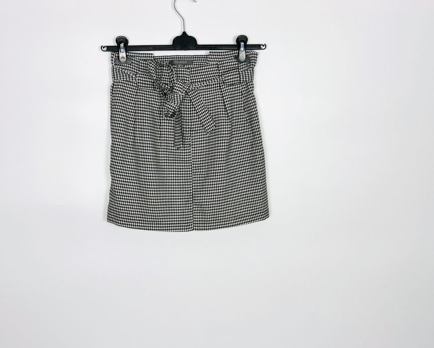 Spódnica mini z wiązaniem w pepitkę S 36 Primark