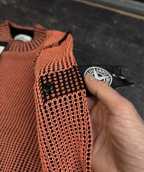 Светр Stone Island Ice Knit Thermo-Sensitive Ice Knit жовто-оранжевий