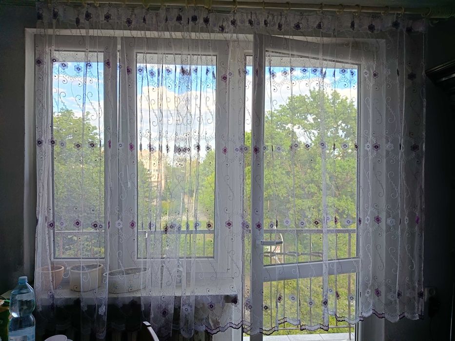 Firanka biało-fioletowa