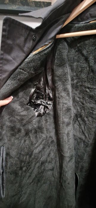 Пальто-плащ мужское новое 54-56 размер с подстежкой мех