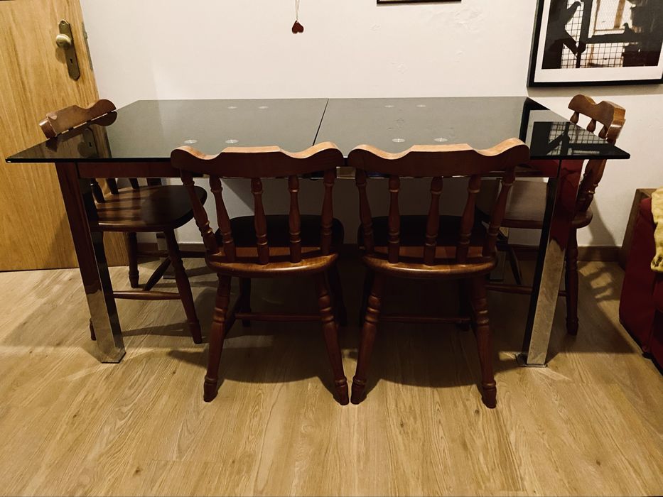 Mesa extensivel vidro temperado
