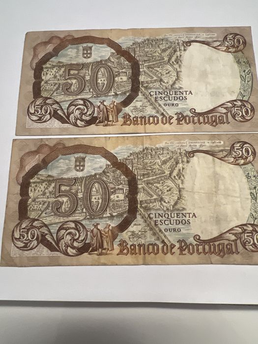 Notas fe 50 escudos usadas