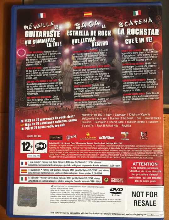 Jogo PS2 Guitar Hero III: Legends of Rock