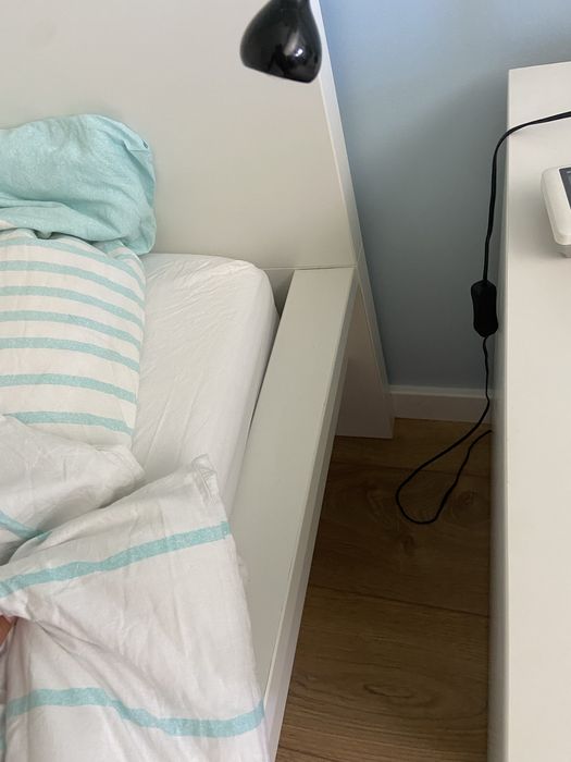 Cama de solteiro MALM IKEA branca 90 x 190 cm + colchao