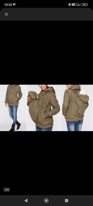 Kurtka zimowa ciążowa Bonprix