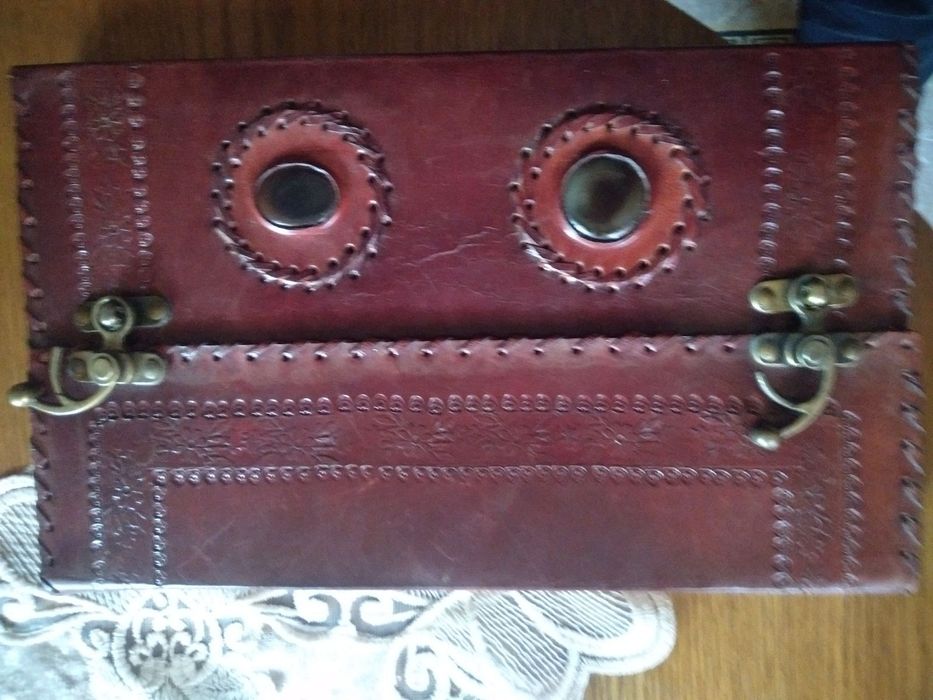 Эксклюзивный подарочный альбом для фото, тисненная кожа, орнамент