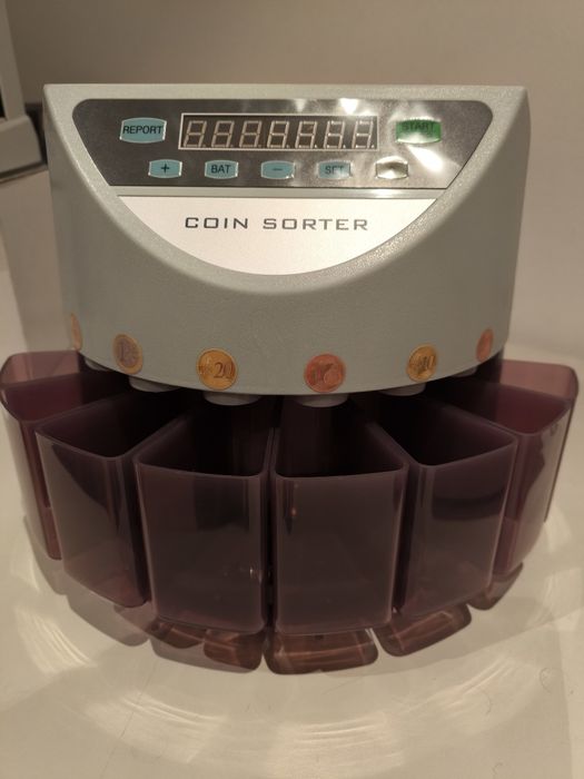 Maquina de contar e separar moedas