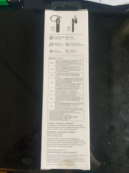 Philips SHB1603 Бездротова гарнітура з мікрофоном чорний