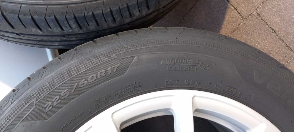 Koła lato oryg. AUDI A6  7.5x17, 5x112, ET36 + Hankook 225/60R17, 2021r