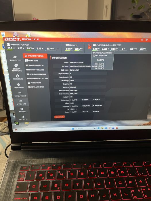 Msi gf65 thin 10ser gamingowy Rtx I7 16gb