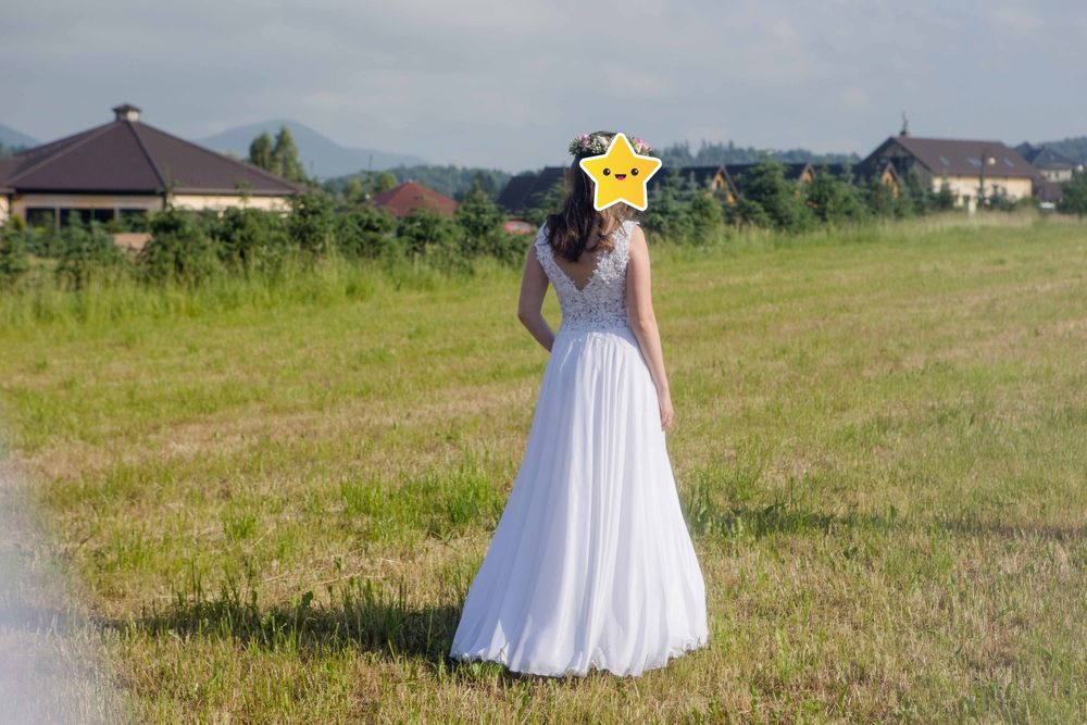 Suknia ślubna/muślin/ litera A