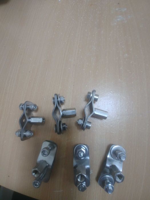 Полоса алюминиевая и нержавеющая и хомут н.ж. для трубы 10-14 мм.