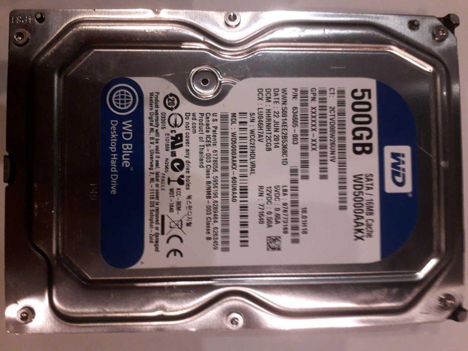 HDD диски Western digital, Hitachi