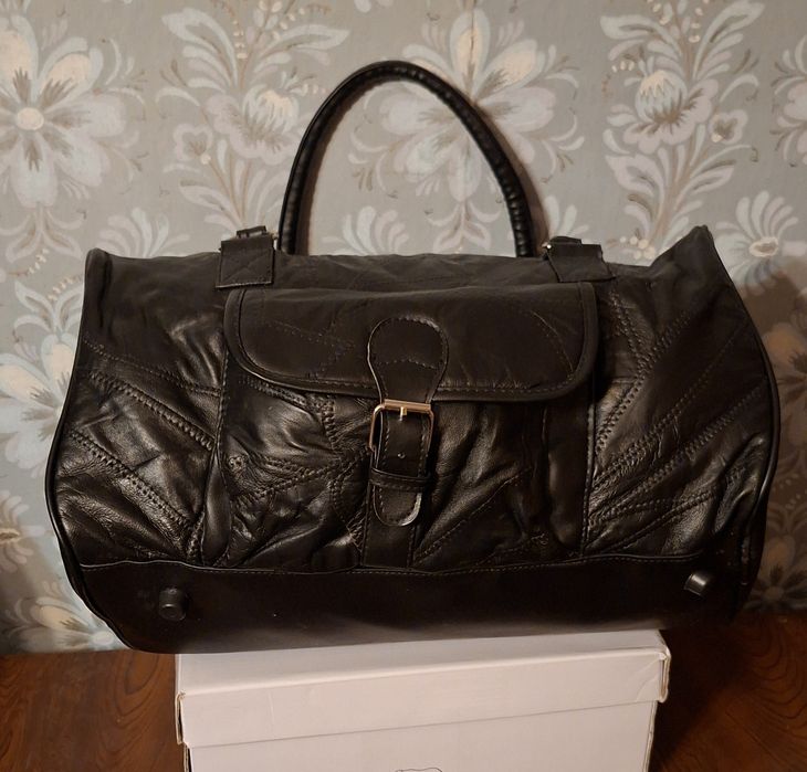 Кожаная! Дорожная Сумка! Саквояж! Германия!