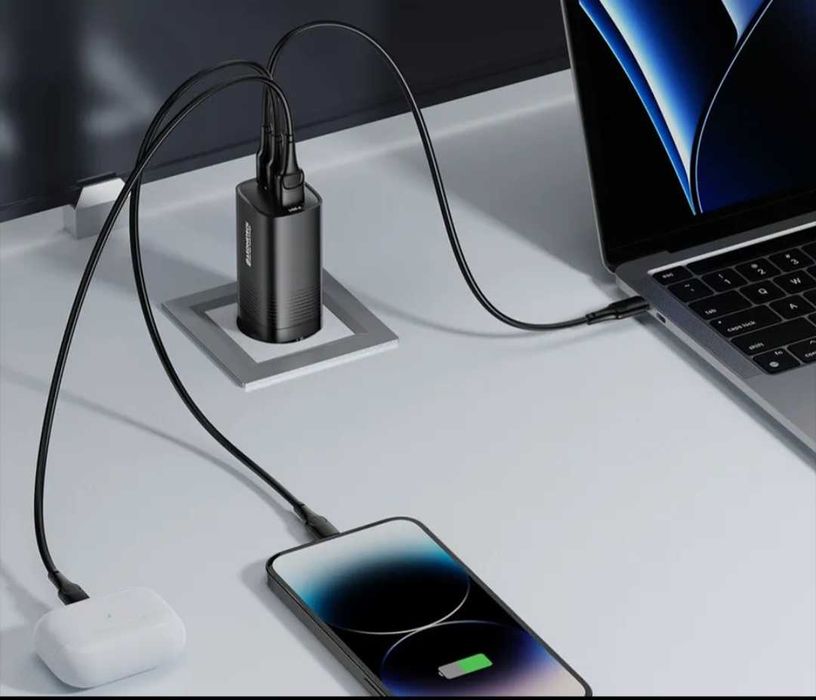 Szybka ładowarka sieciowa usb-c /usb o  mocy 65W