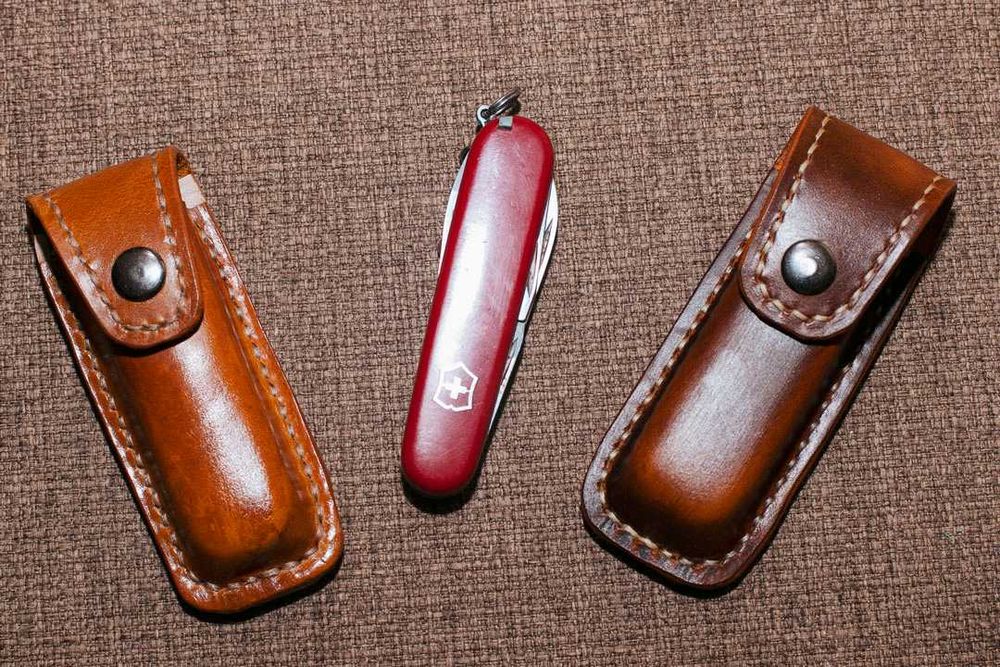 Чехол для швейцарского ножа из натуральной кожи