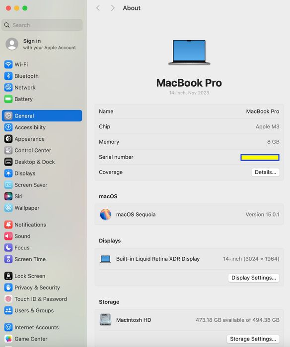 MacBook PRO 14 M3 8 CPU/ 10 GPU/ 8 RAM/ 512GB Space Gray