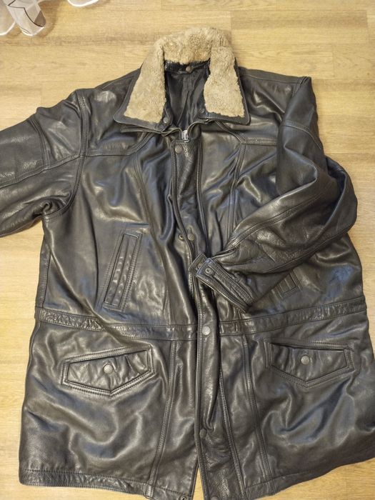 Зимняя кожаная курткаочен