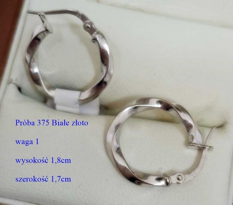 Prześliczne złote kolczyki 585