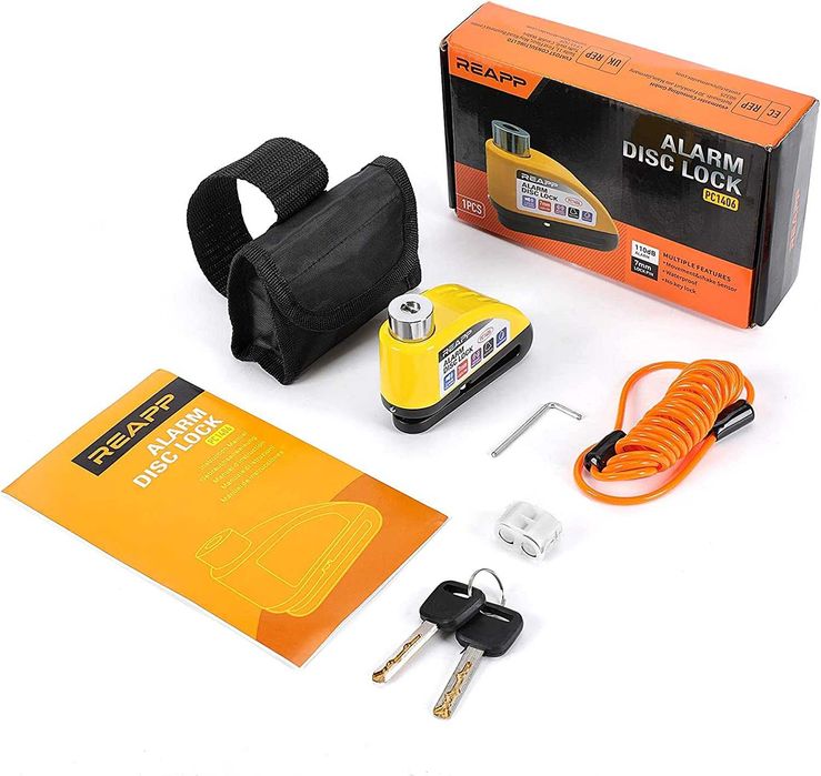 Cadeado de mota, disco com alarme 110 DB, anti-roubo, mota, novo