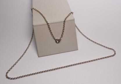 Srebrny łańcuszek okrągłe ogniwa 61 cm. 2,3 mm. FBM.