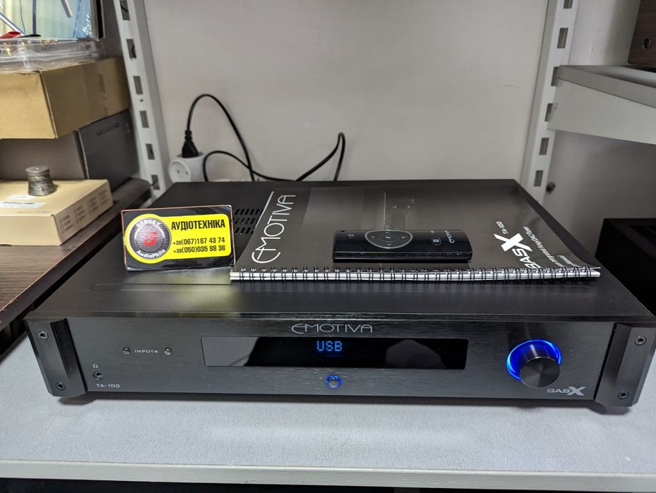 Стерео усилитель Emotiva BasX TA-100. USB-ЦАП, AptX, Bluetooth