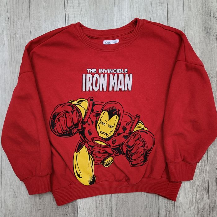 Czerwona bluza chłopięca oversize, Iron Man Marvel, r. 128