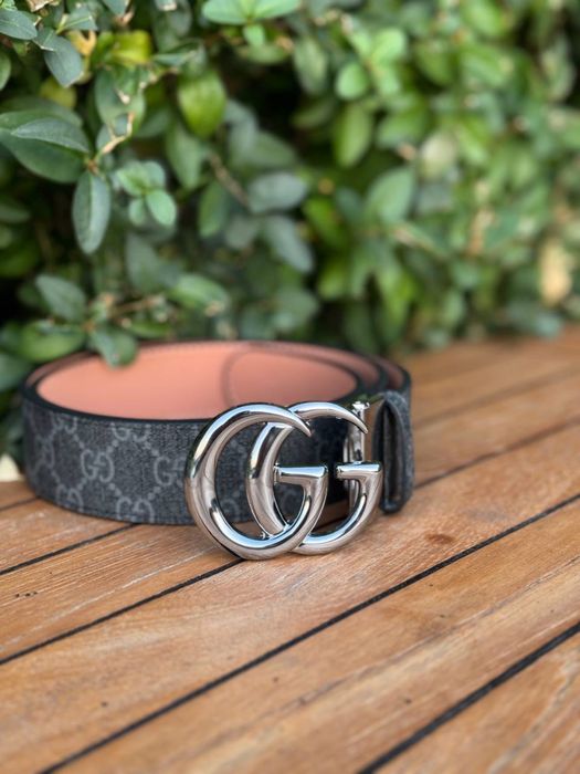 Ремінь Gucci чоловічий ремень кожаный Гуччи мужской черный пасок