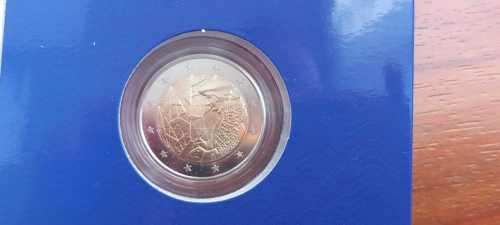 Moeda 2€ Espanha Proof 2022 Programa Erasmus