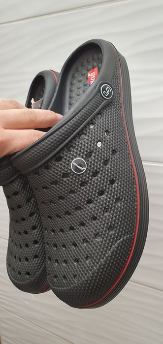 Klapki laczki krokodylki a'la crocs ogrodowe 44 czarne lub 43 45 46