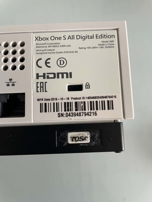 Xbox one S all digital edition