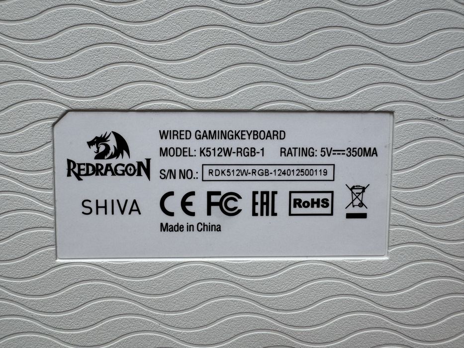 Klawiatura mechaniczna Redragon Shiva K512W