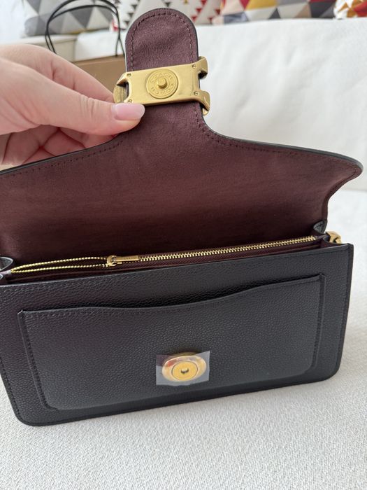 Сумка Coach Tabby чорна шкіряна 26 см