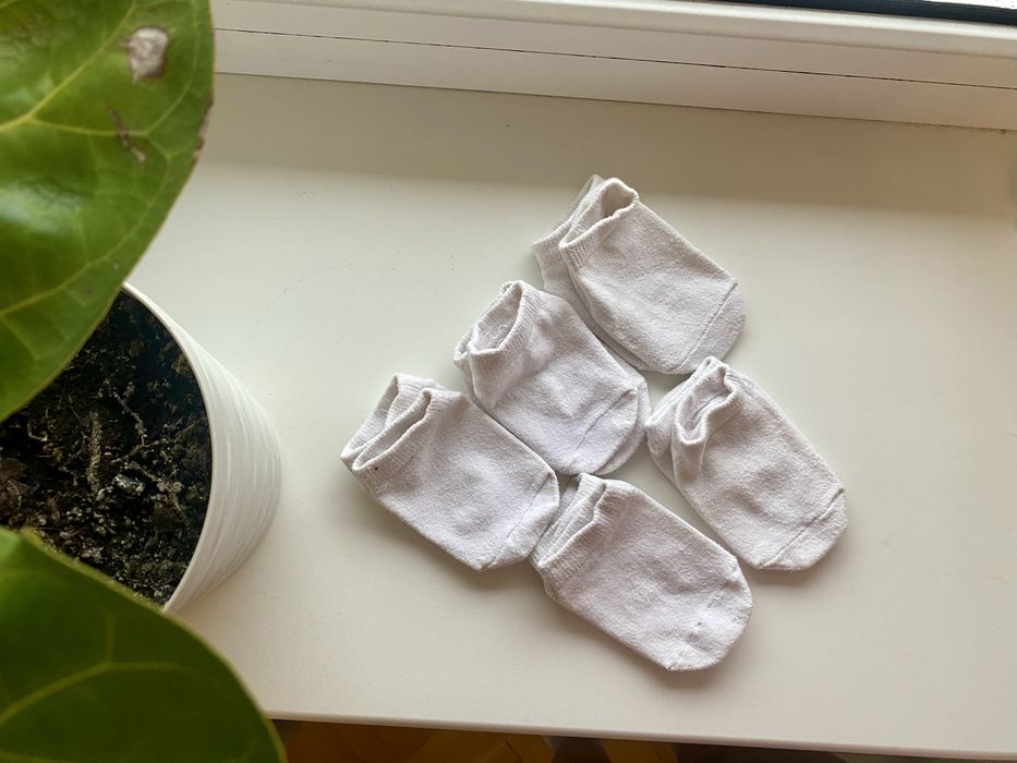 Набір шкарпеток носочки білі короткі 22-24